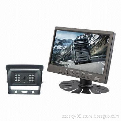 Auto car reversing camera system with digital car monitor, wide angle cameras for trucks
